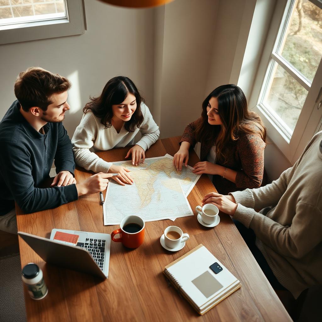 Friends planning their savings together